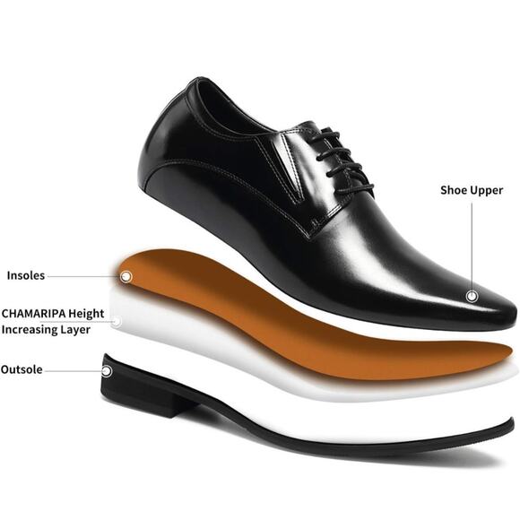 CMR Chamaripa New Men's elevation shoes Sz. 12, Sz. 11.5. Makes you 3.15" taller - Picture 9 of 15